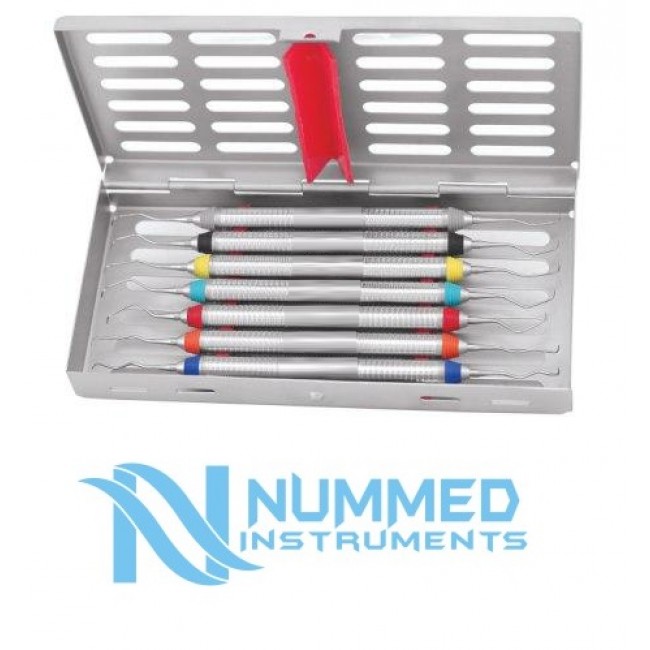 7 Pcs Instruments Sterilization Cassette Tray With Hinged Lids, Click Lock  7 Pcs Instruments Sterilization Cassette Tray With Hinged Lids, Click Lock